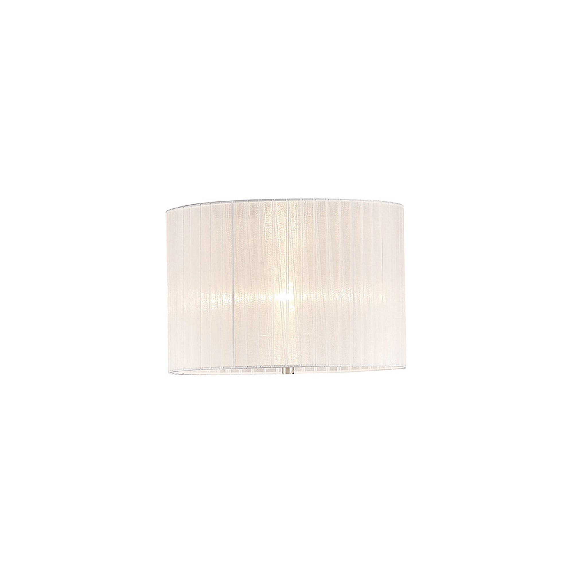 ILS31535  Florence 38cm Round Organza Fabric Shade White